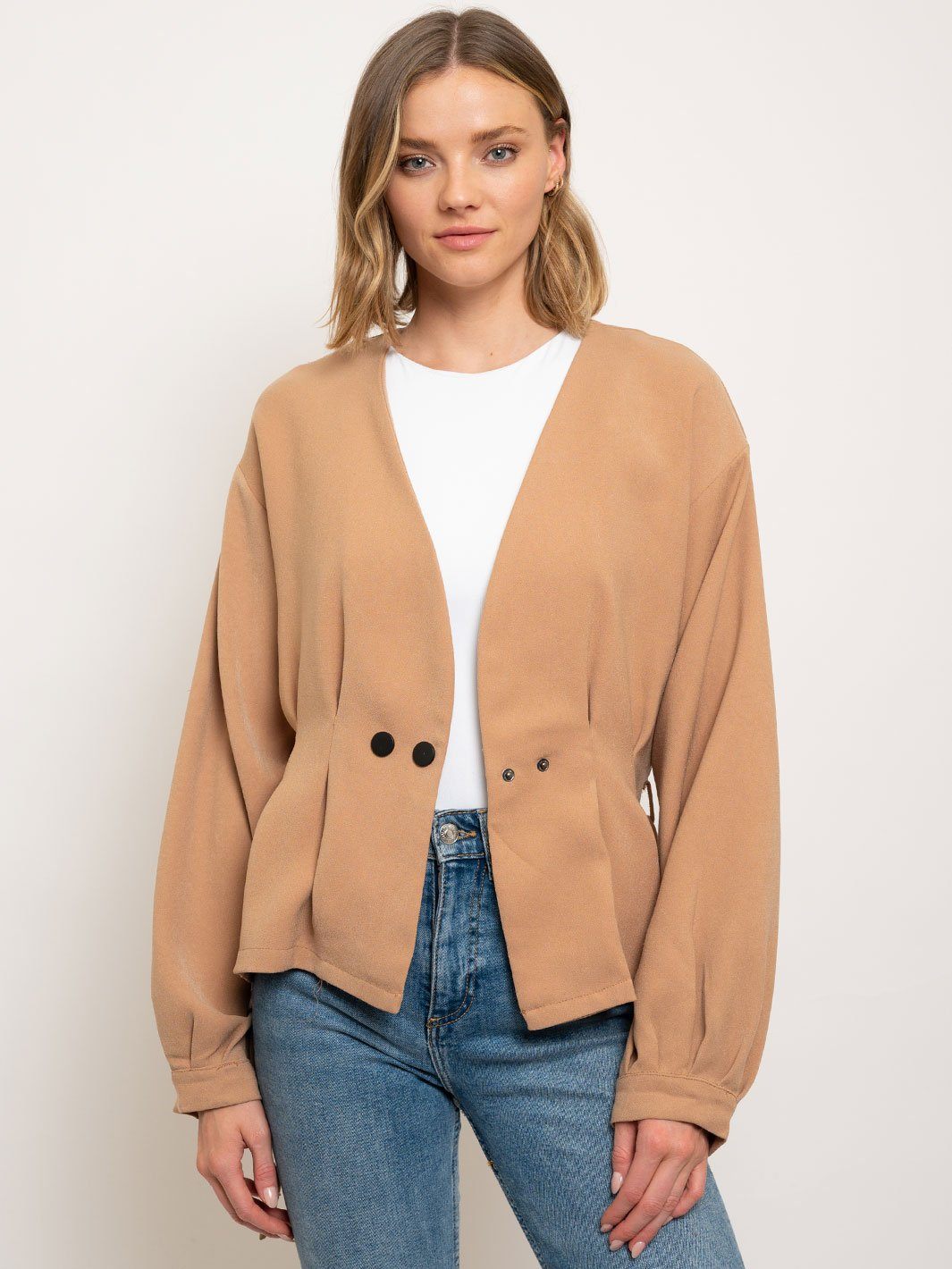 WOMEN'S SNAPS & BELT JACKET