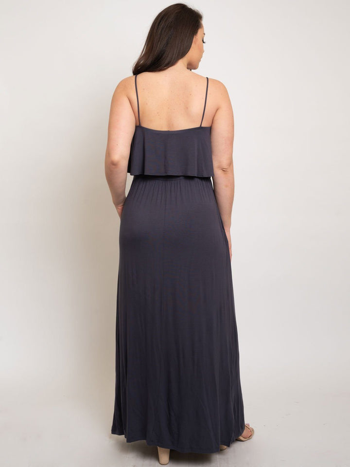 PLUS SIZE MAXI SPAGUETTI STRAPS DRESS