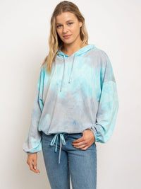WOMEN'S TIE DYE HOODIE SWEATER