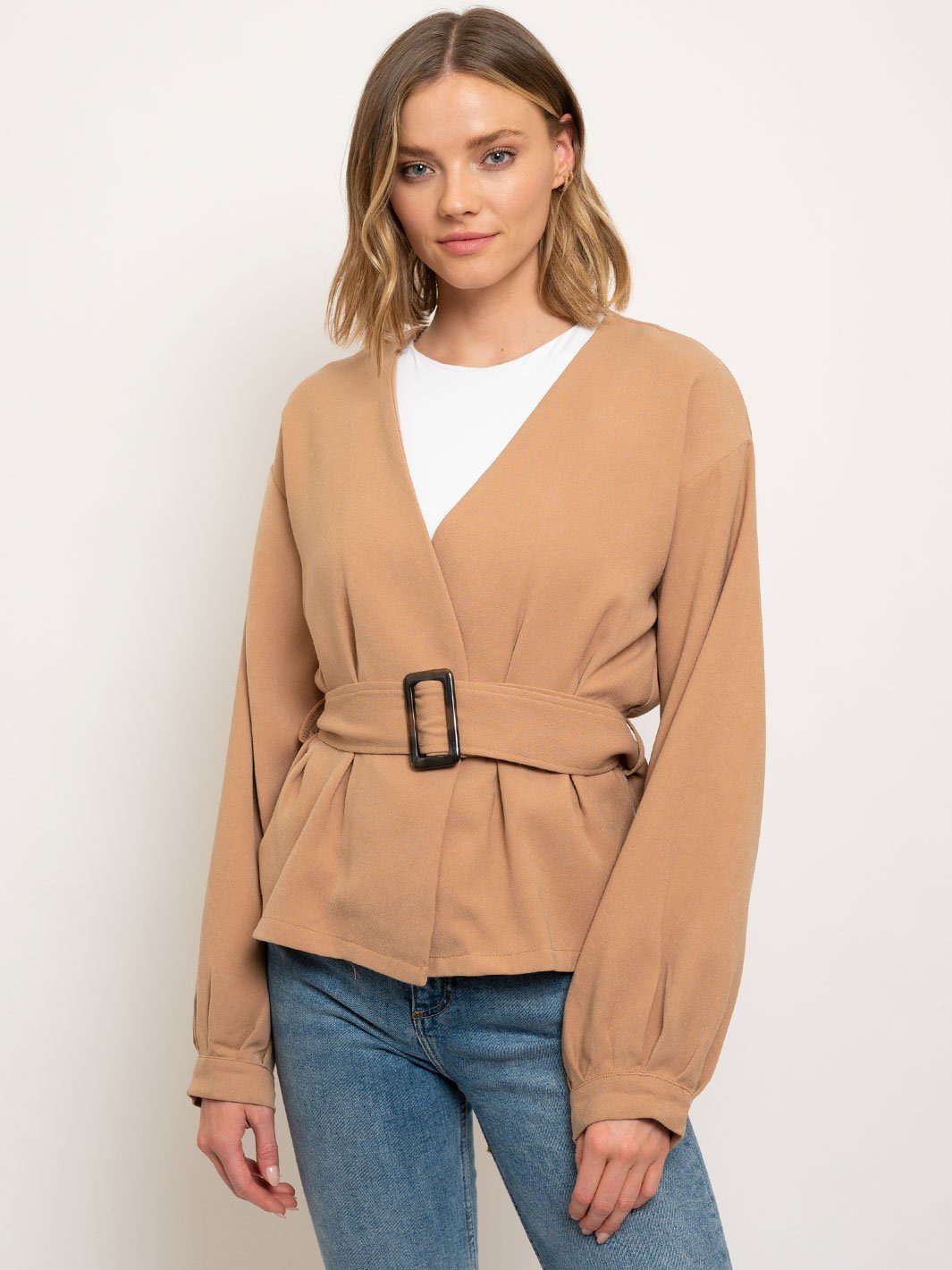 WOMEN'S SNAPS & BELT JACKET