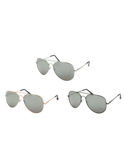 WOMEN'S AVIATOR WITH SPRING HINGE ASSORTED COLORS SUNGLASSES