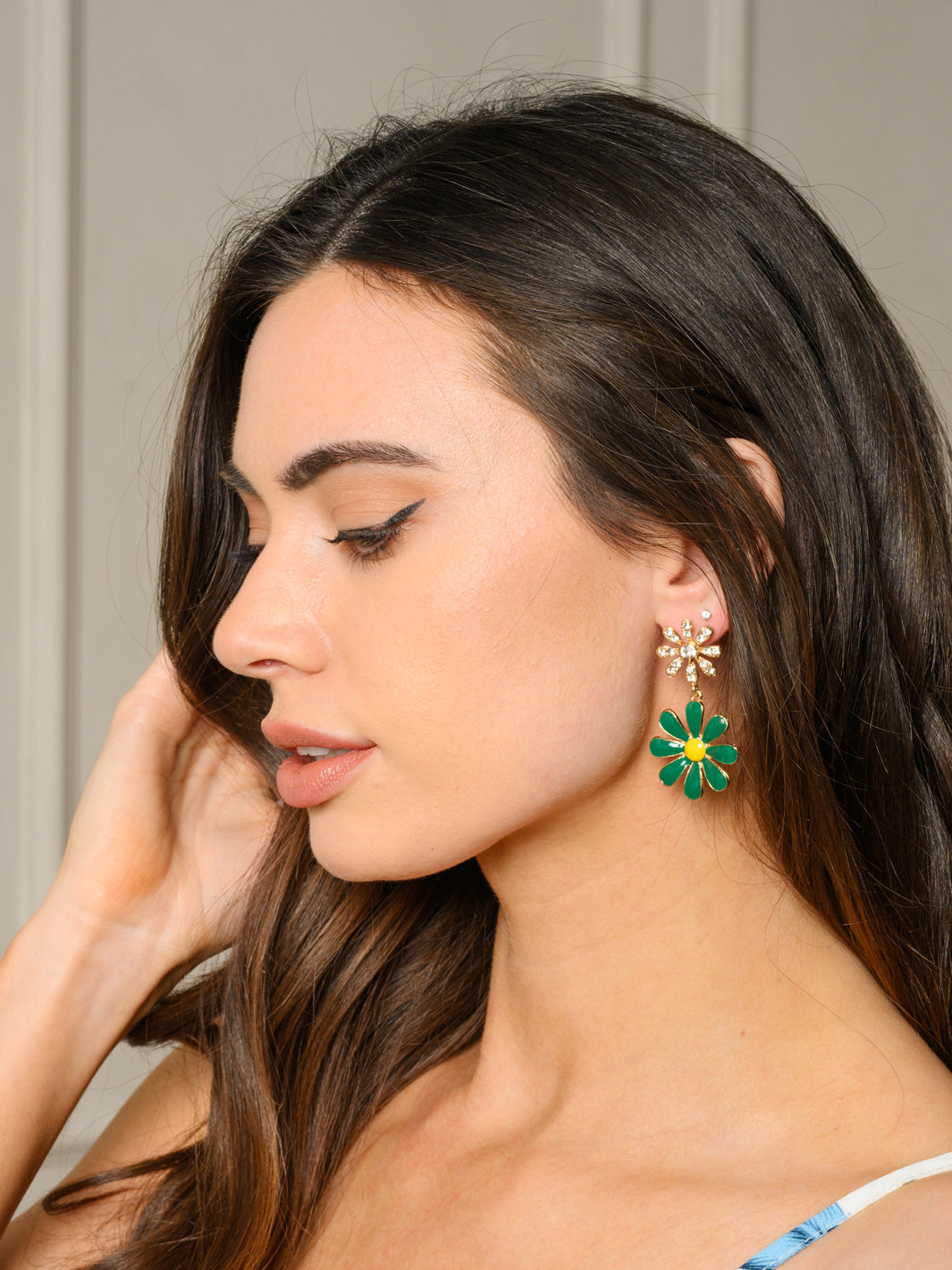 WOMEN'S ASSORTED COLORS FLOWER EARRINGS