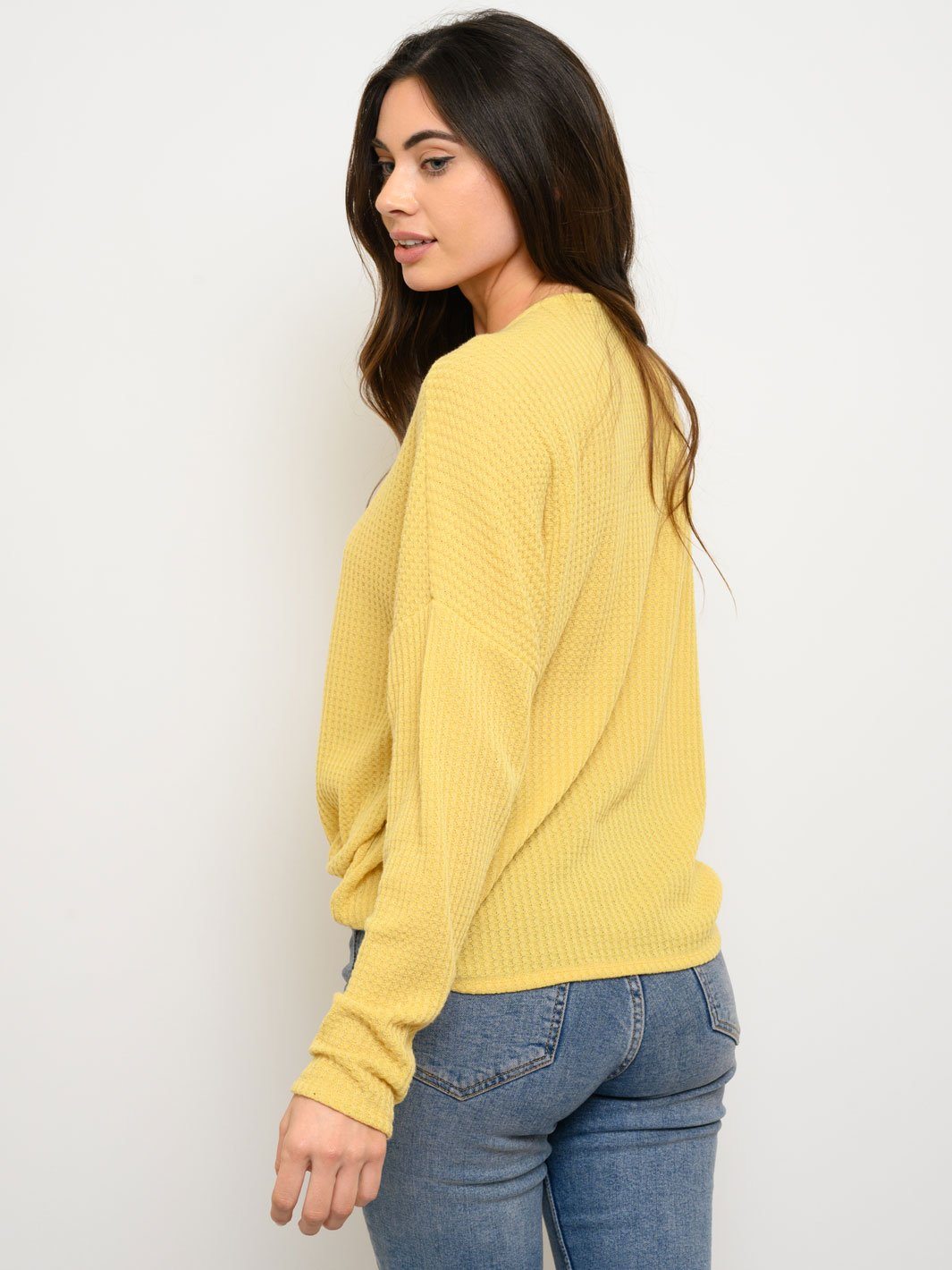 WOMEN'S LONG SLEEVE SURPLICE TOP