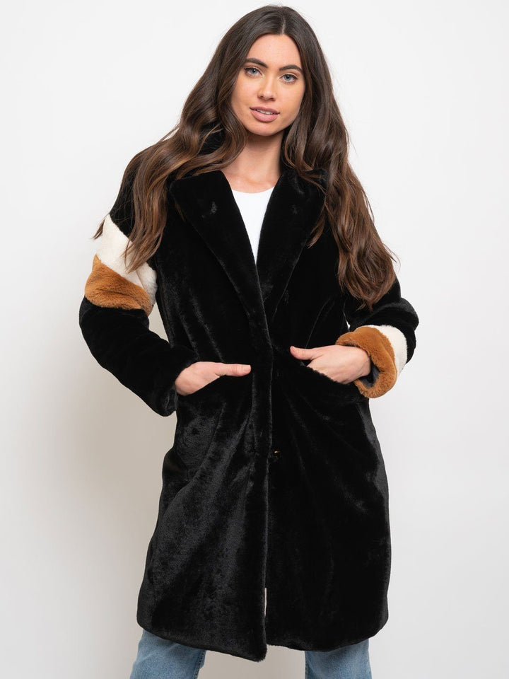 WOMEN'S LONG FAUX FUR COAT