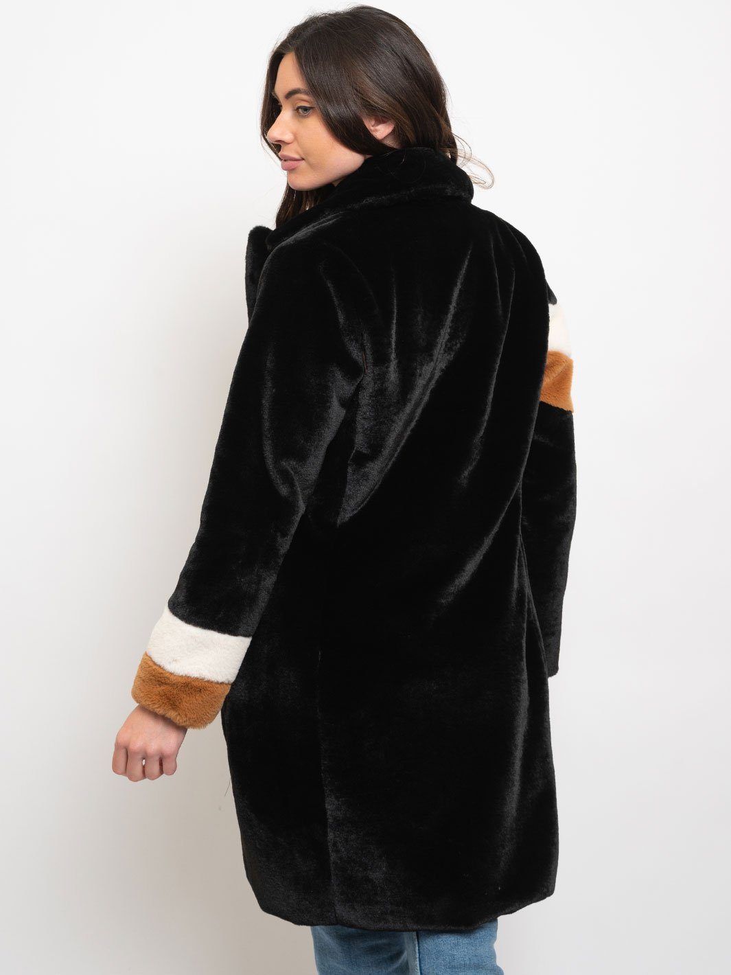 WOMEN'S LONG FAUX FUR COAT