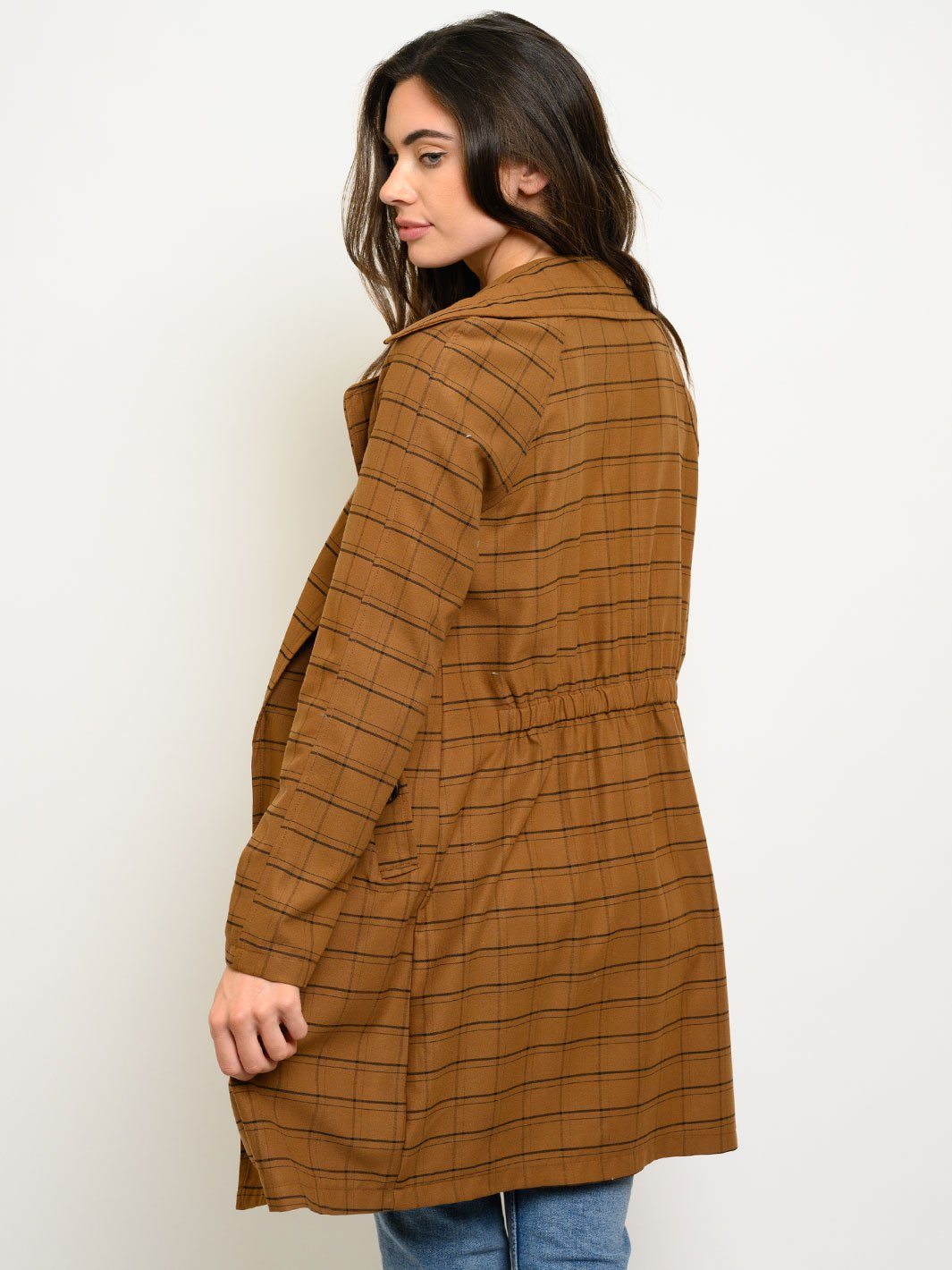 WOMEN'S LONG SLEEVE BUTTON DETAIL JACKET