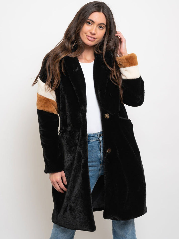 WOMEN'S LONG FAUX FUR COAT