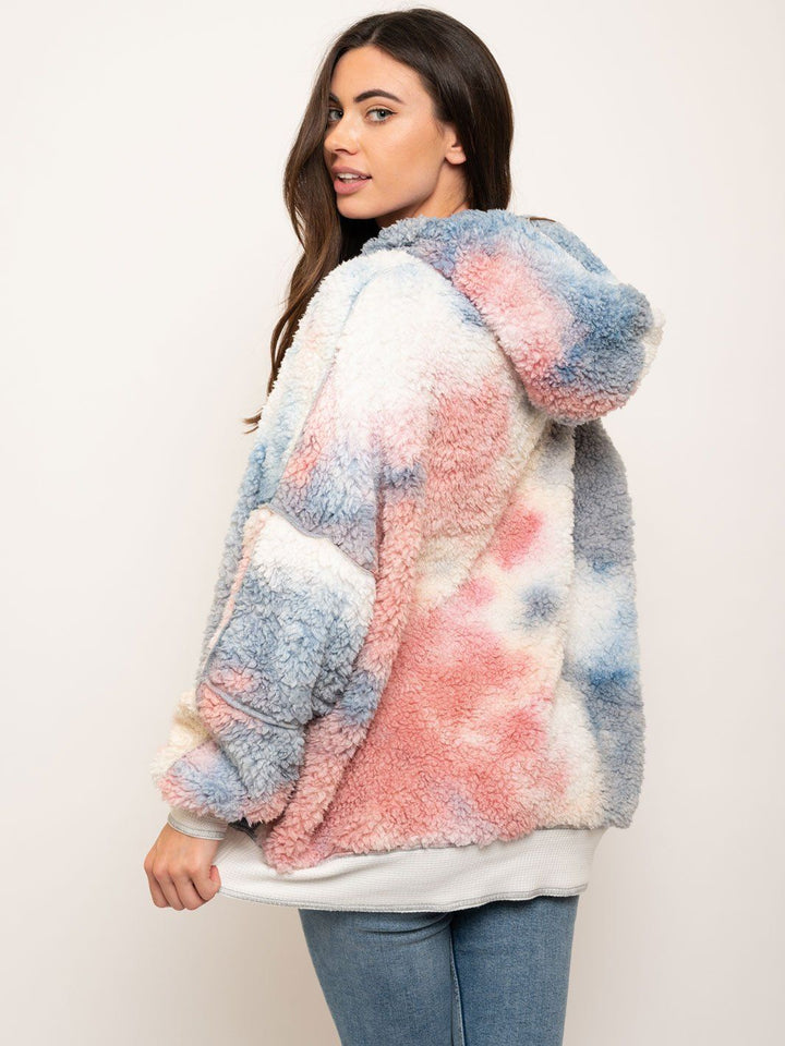 WOMEN'S TEDDY TIE DYE SWEATER
