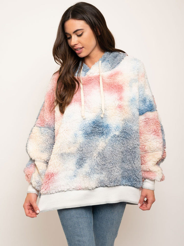 WOMEN'S TEDDY TIE DYE SWEATER