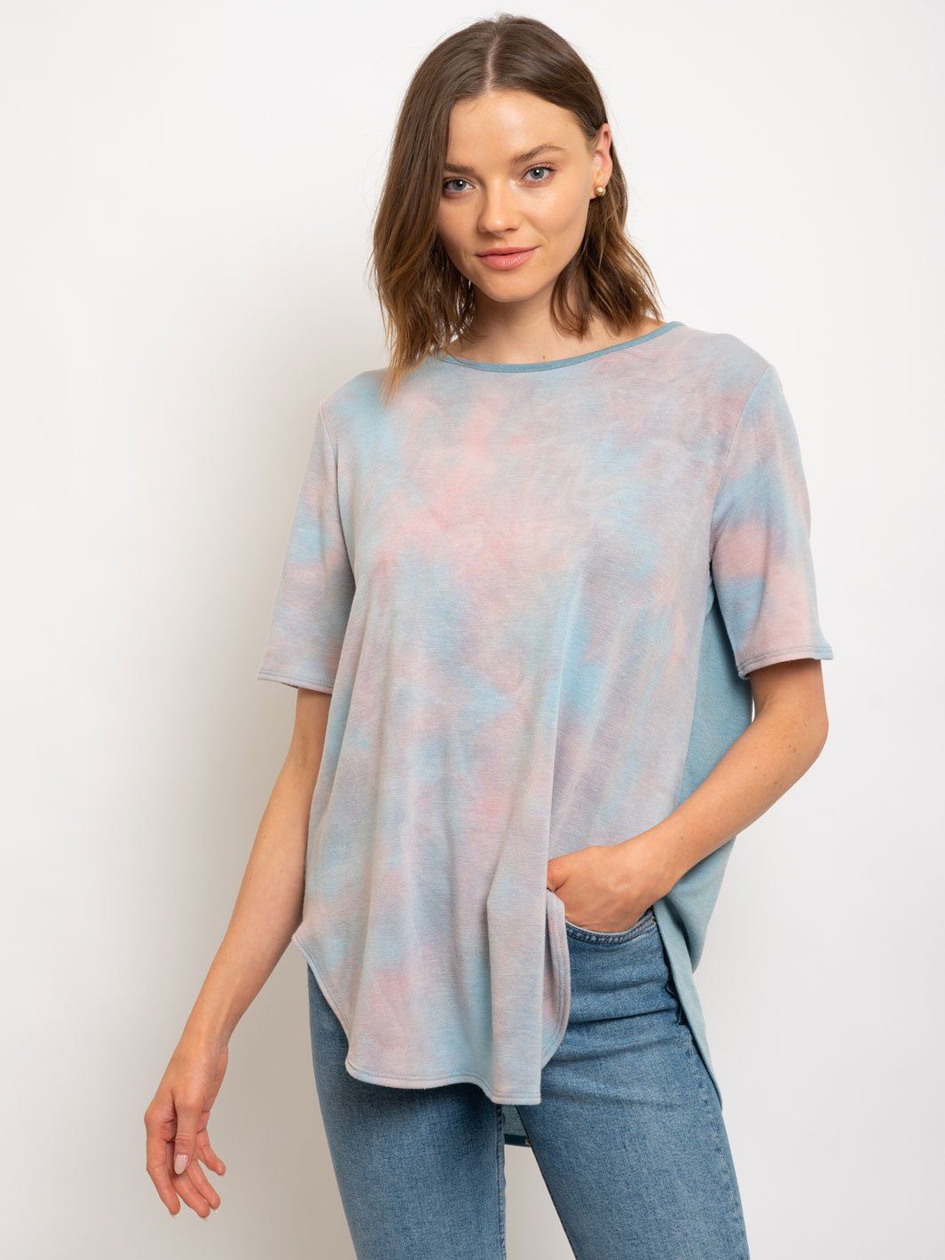 WOMEN'S TIE DIE TUNIC TOP