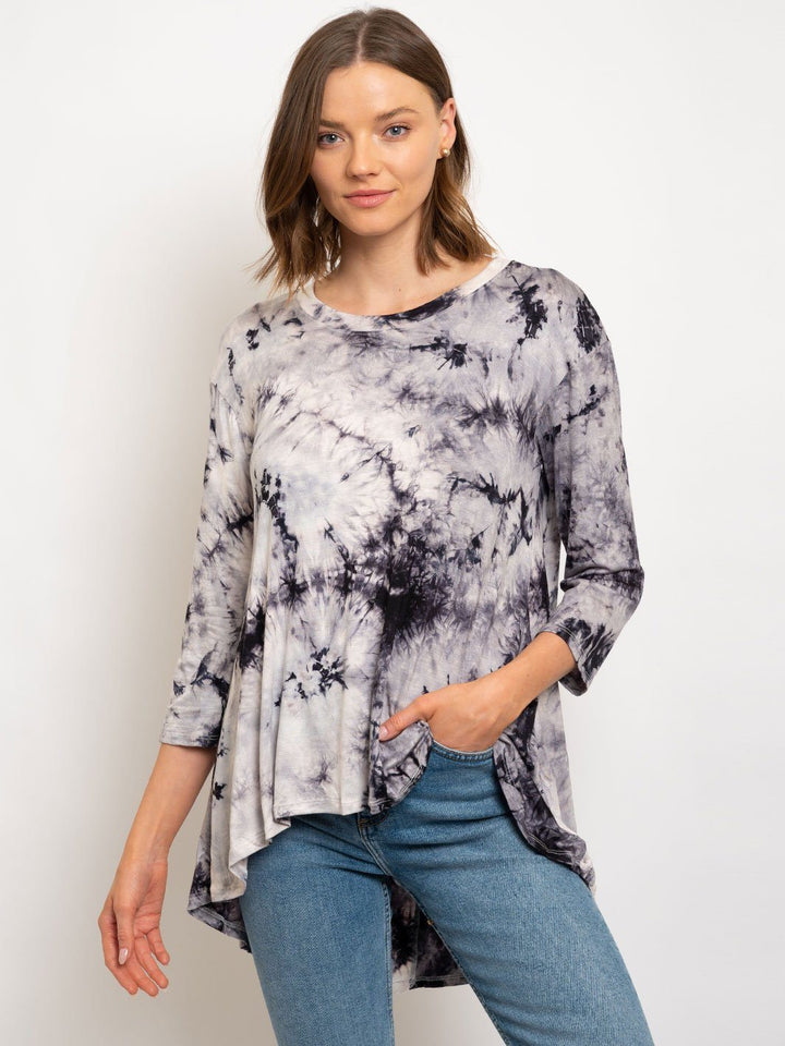WOMEN'S HIGH-LOW TIE DYE TOP