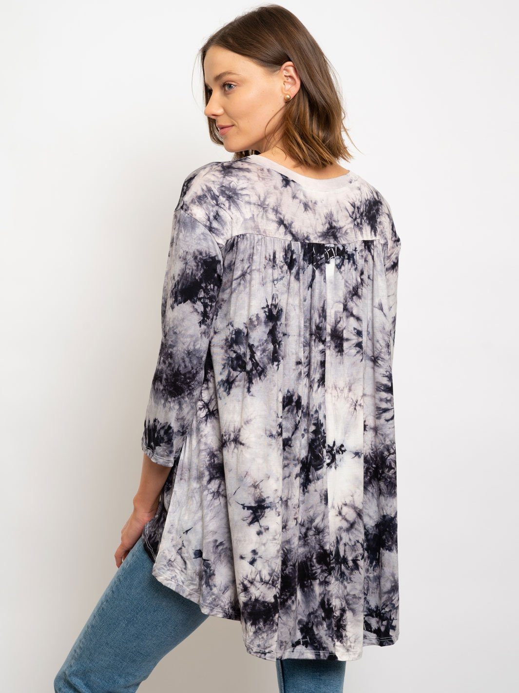 WOMEN'S HIGH-LOW TIE DYE TOP