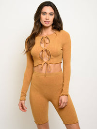 WOMEN'S 2PC LACE UP SET