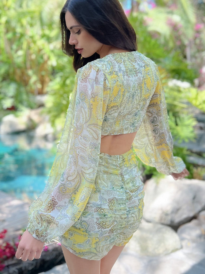 WOMEN'S 2PC. RUCHED TOP & SKIRT FLORAL SET