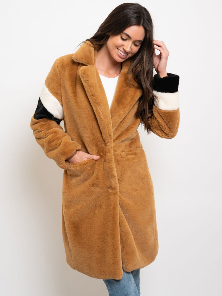WOMEN'S LONG FAUX FUR COAT