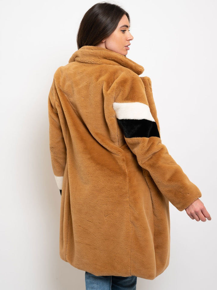 WOMEN'S LONG FAUX FUR COAT