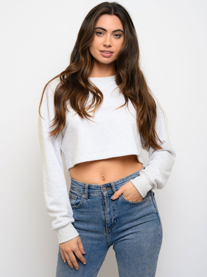 WOMEN'S LONG SLEEVE CROP TOP