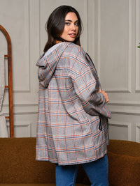 WOMEN'S LONG SLEEVE ZIP UP HOODIE STRIPES JACKET