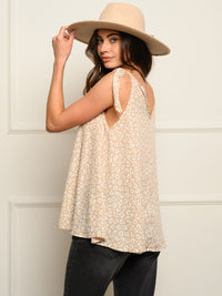 WOMEN'S V-NECK SLEVELESS ANIMAL PRINT TANK TOP