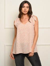 WOMEN'S V-NECK SLEVELESS ANIMAL PRINT TANK TOP