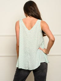 WOMEN'S V-NECK SLEVELESS ANIMAL PRINT TANK TOP