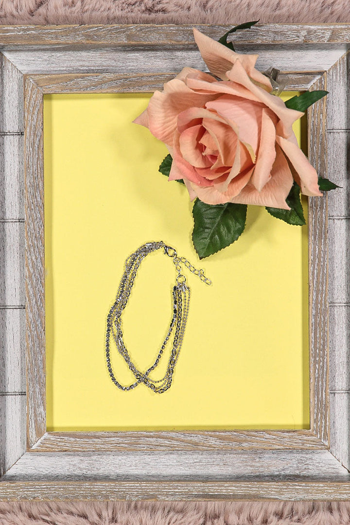 WOMEN'S SILVER ANKLET SET