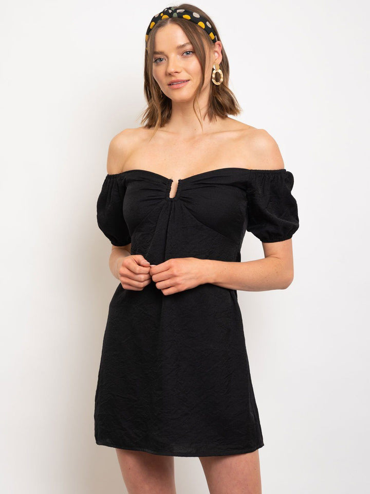 WOMEN'S PUFF SLEEVE MINI DRESS