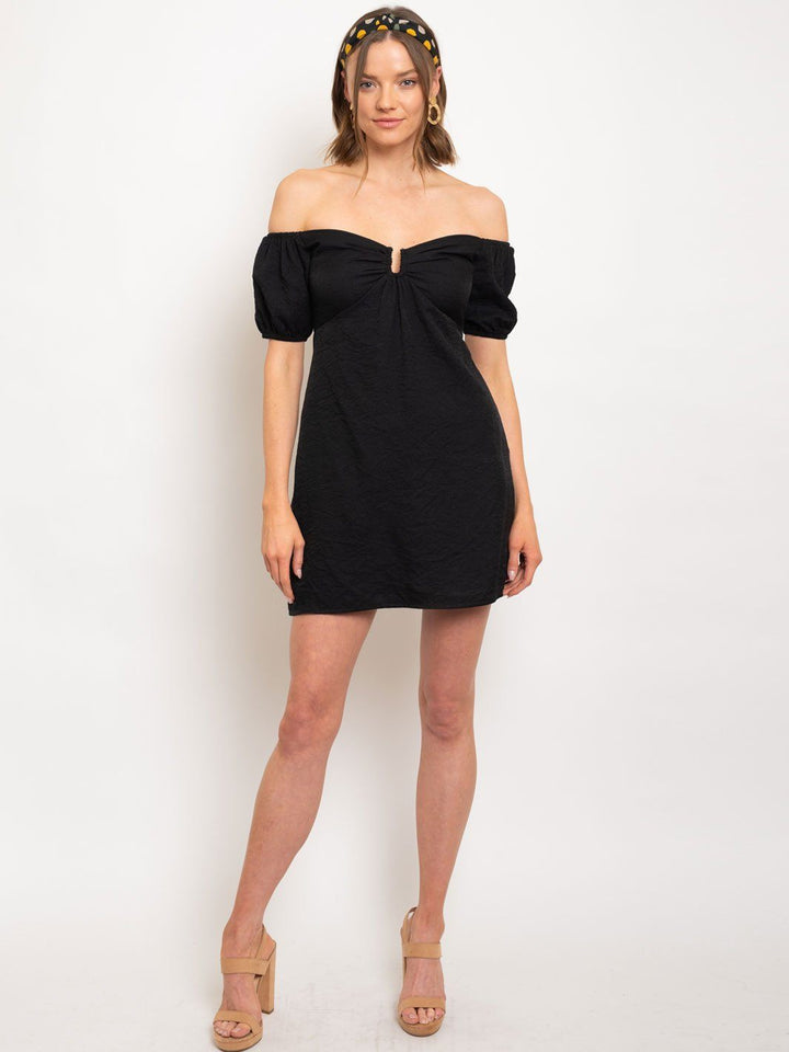 WOMEN'S PUFF SLEEVE MINI DRESS