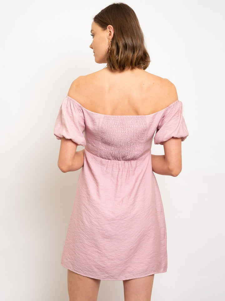 WOMEN'S PUFF SLEEVE MINI DRESS