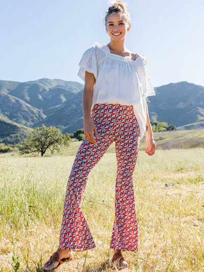 WOMEN'S BELL BOTTOMS MULTI COLORED PANTS