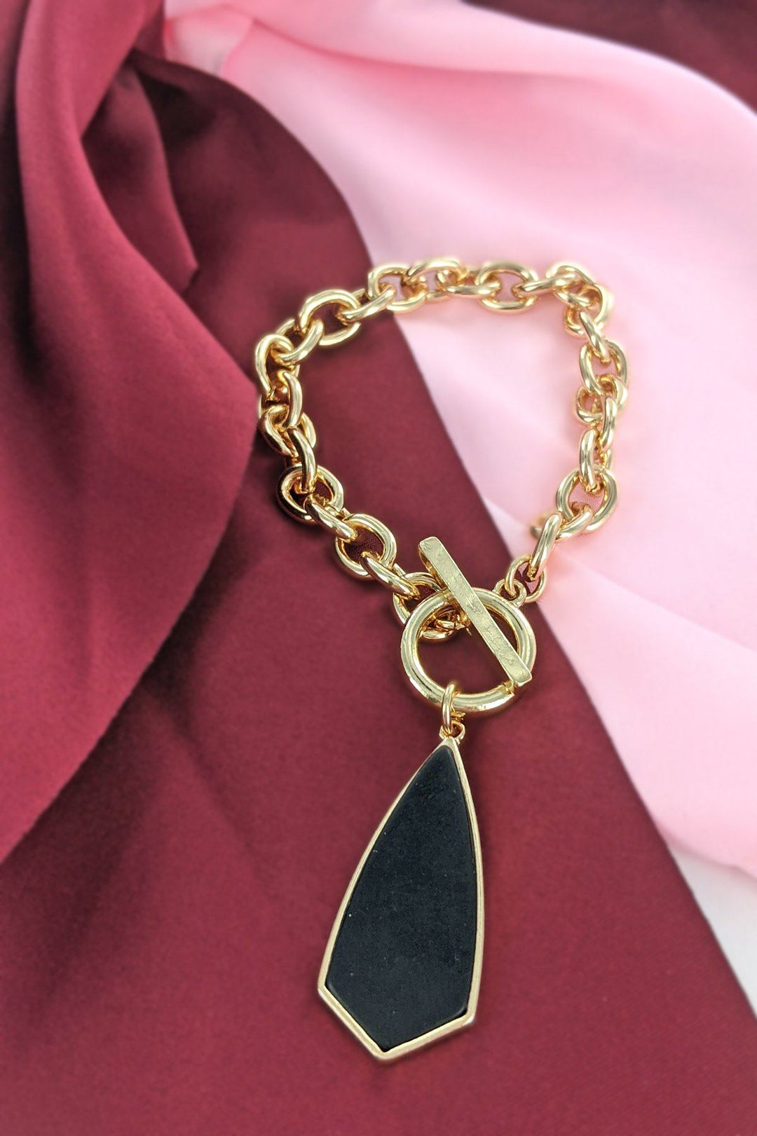 Semi Precious Stone Locket Bracelet