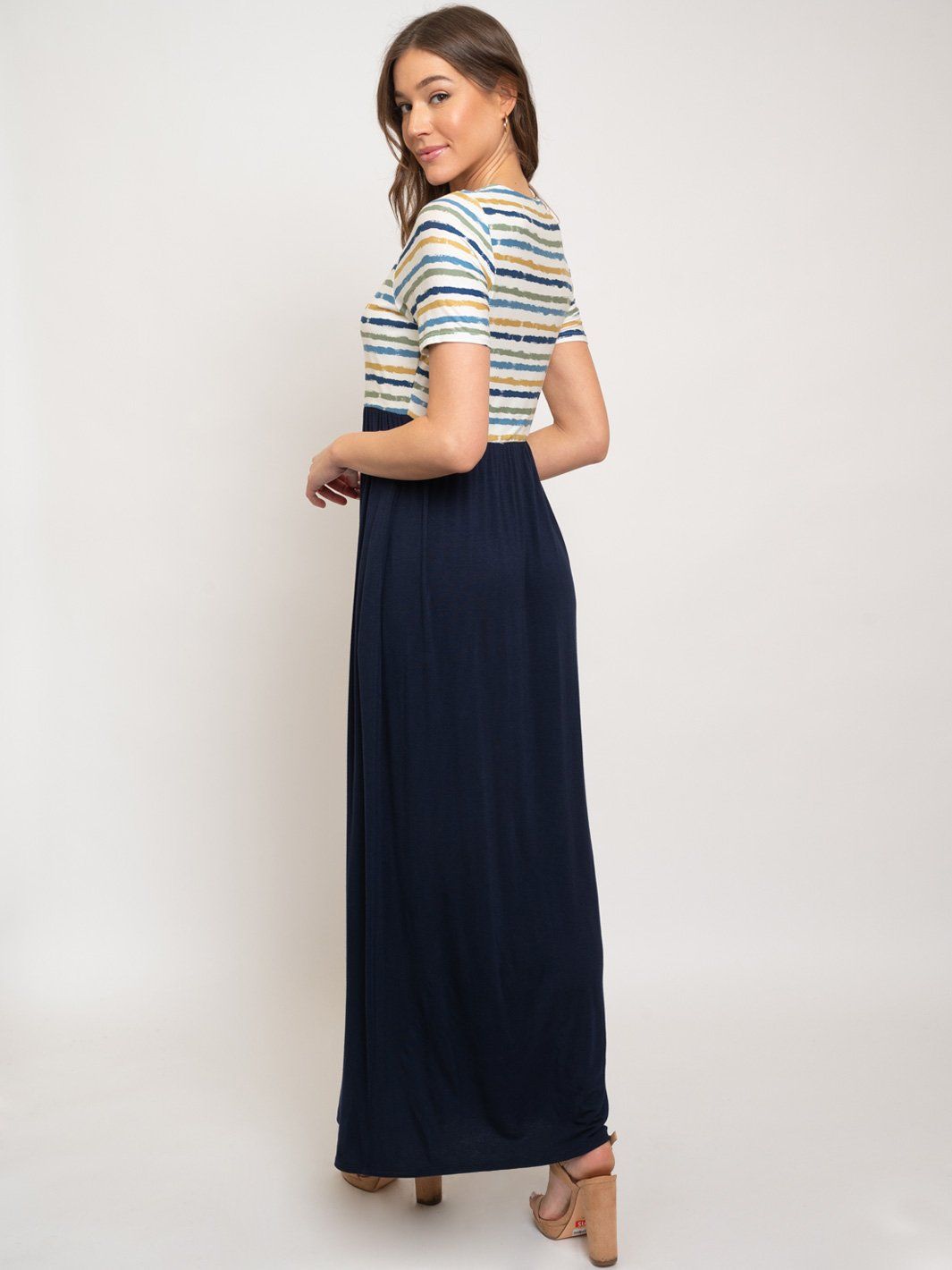 WOMEN'S MAXI STRIPES DRESS