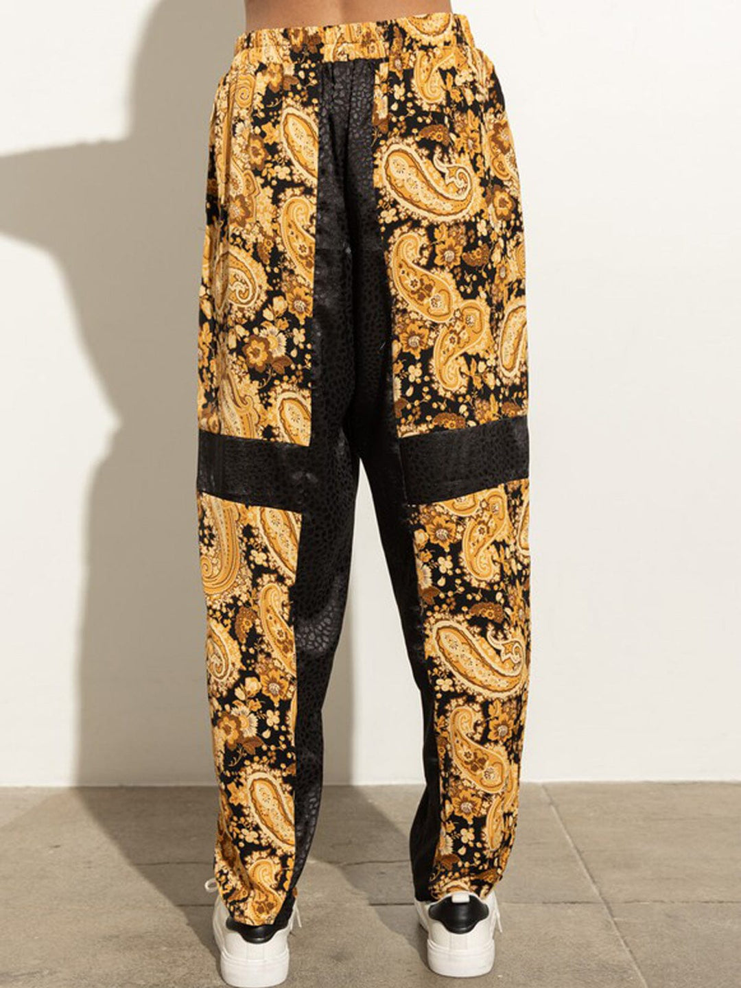WOMEN'S MULTI PRINT ELASTIC WAIST PANTS