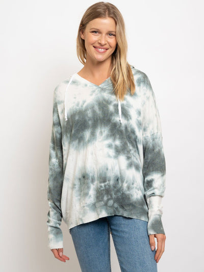 WOMEN'S TIE DYE HOODIE SWEATER