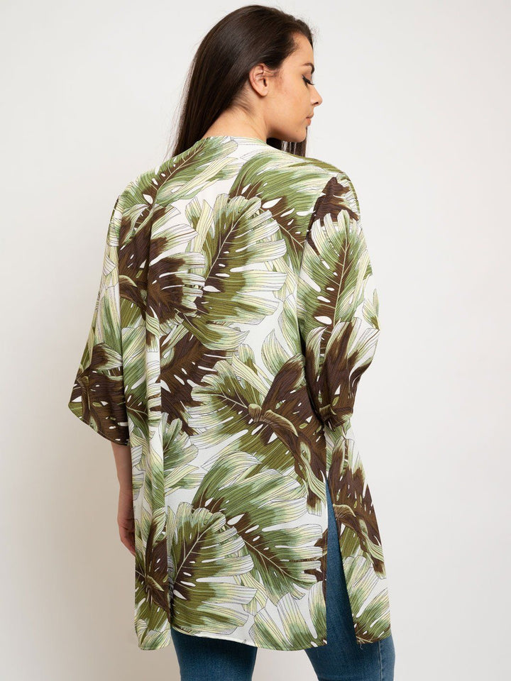 PLUS SIZE FLORAL CARDIGAN