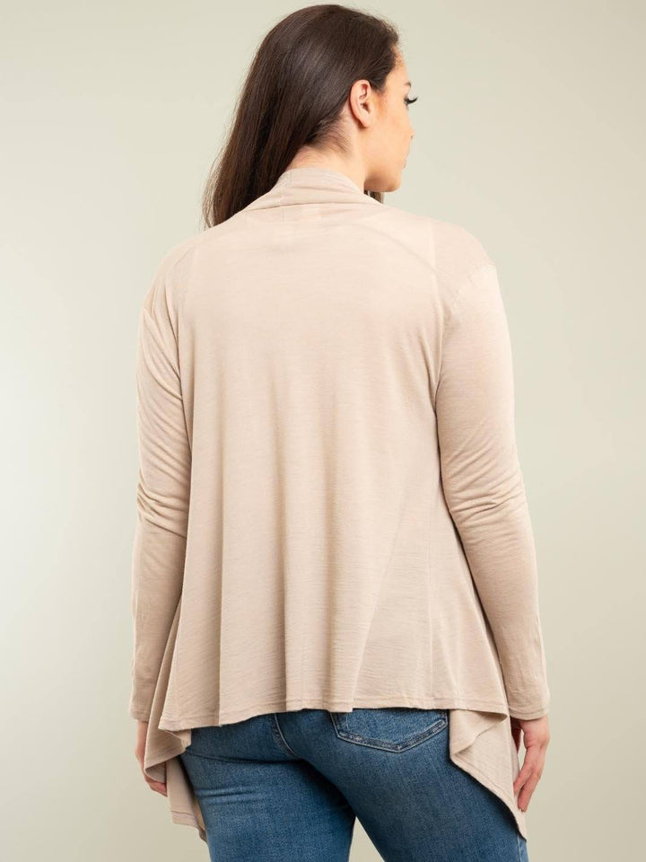 PLUS SIZE BASIC CARDIGAN
