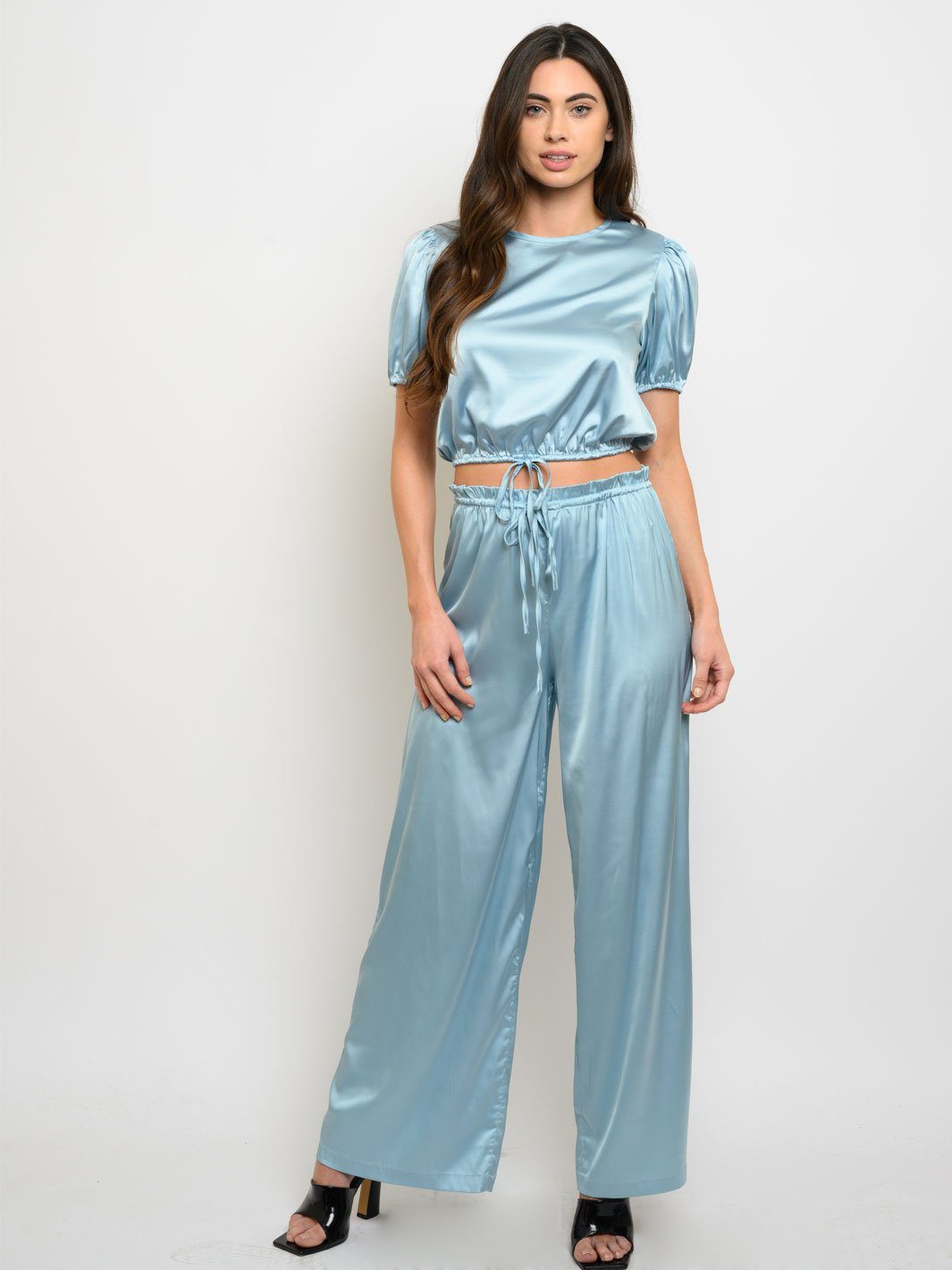 WOMEN'S 2PC CROP TOP & PANTS SET