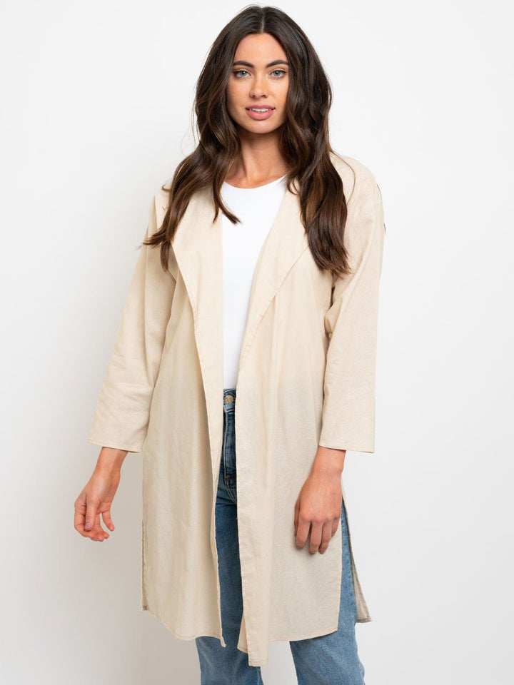 WOMEN'S LONG BASIC CARDIGAN