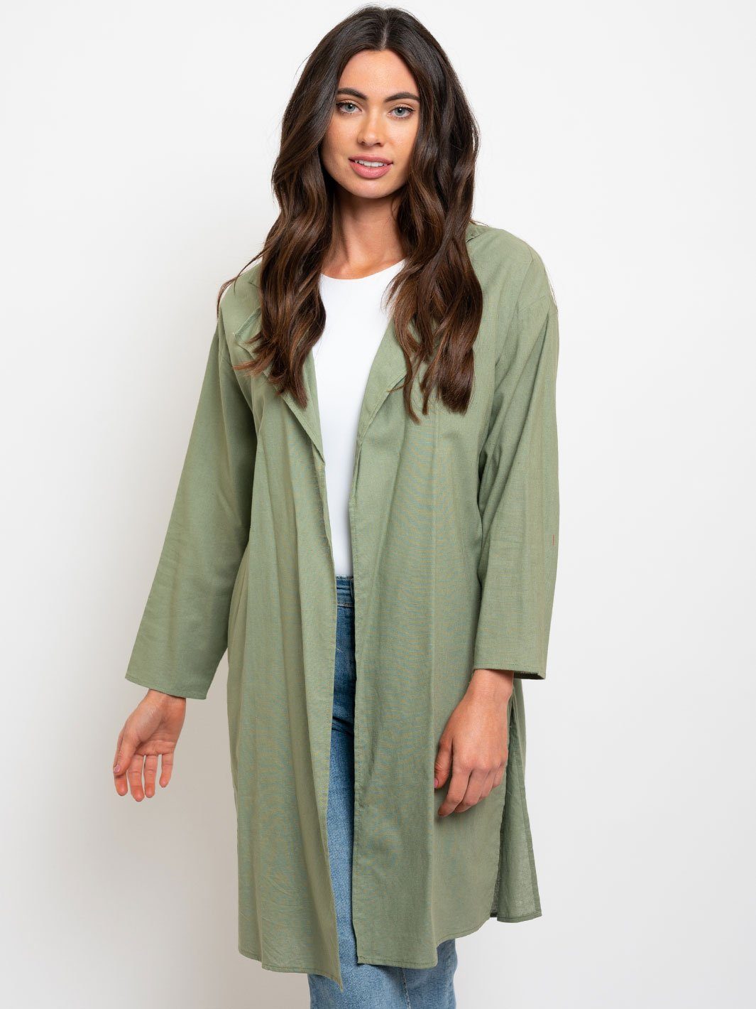 WOMEN'S LONG BASIC CARDIGAN