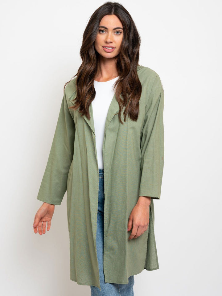 WOMEN'S LONG BASIC CARDIGAN