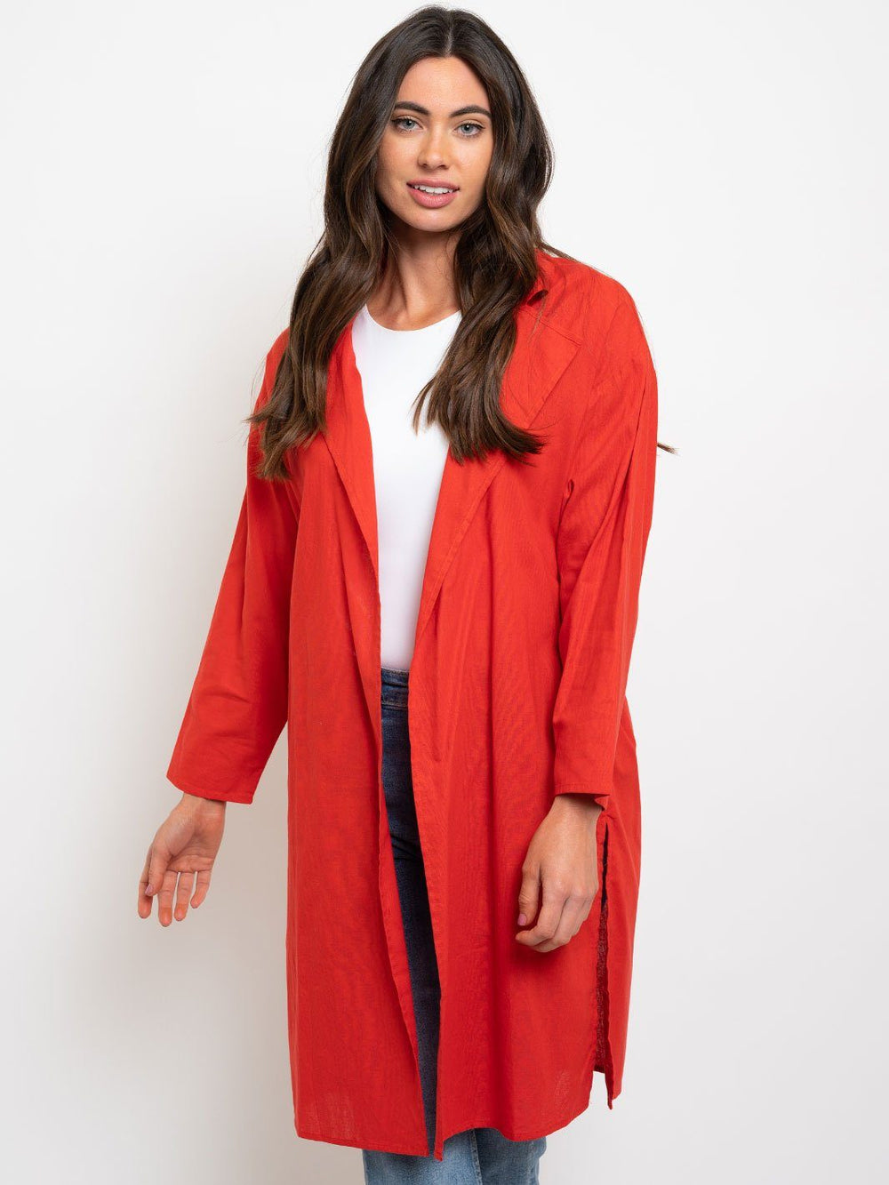 WOMEN'S LONG BASIC CARDIGAN