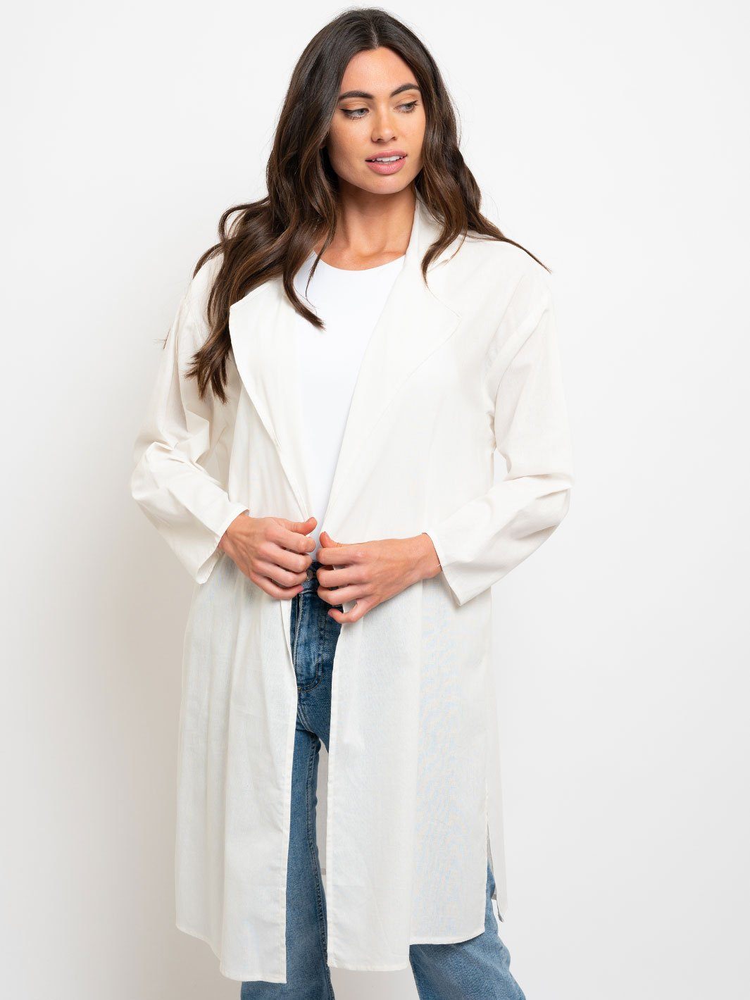 WOMEN'S LONG BASIC CARDIGAN