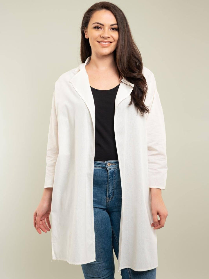 PLUS SIZE LONG CARDIGAN
