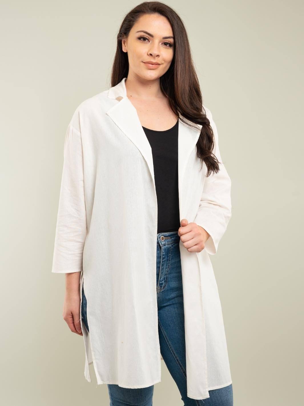 PLUS SIZE LONG CARDIGAN