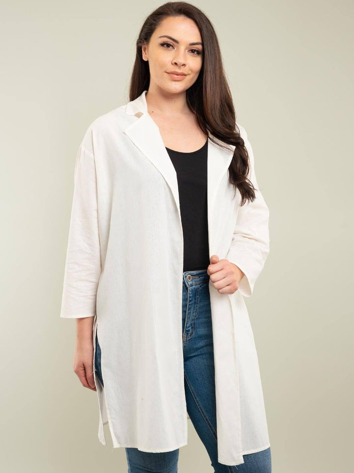 PLUS SIZE LONG CARDIGAN