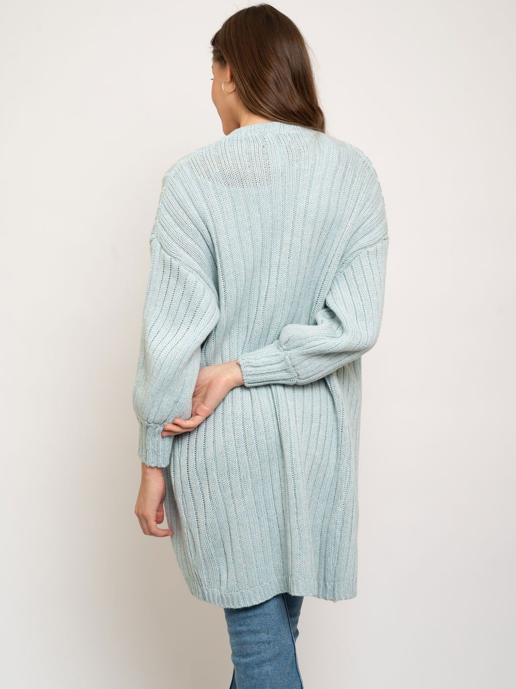 WOMEN'S KNIT LONG CARDIGAN