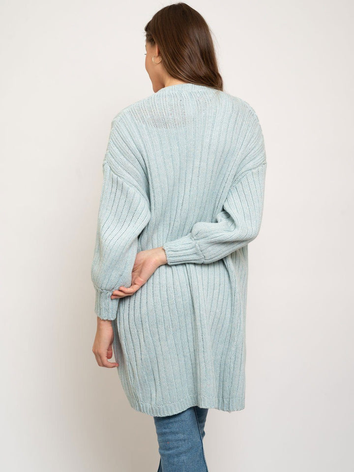 WOMEN'S KNIT LONG CARDIGAN