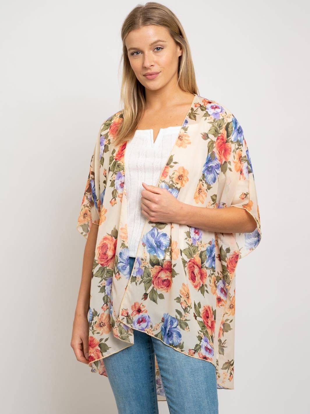 WOMEN'S FLORAL CARDIGAN
