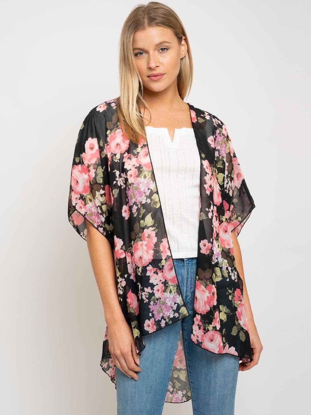 WOMEN'S FLORAL CARDIGAN