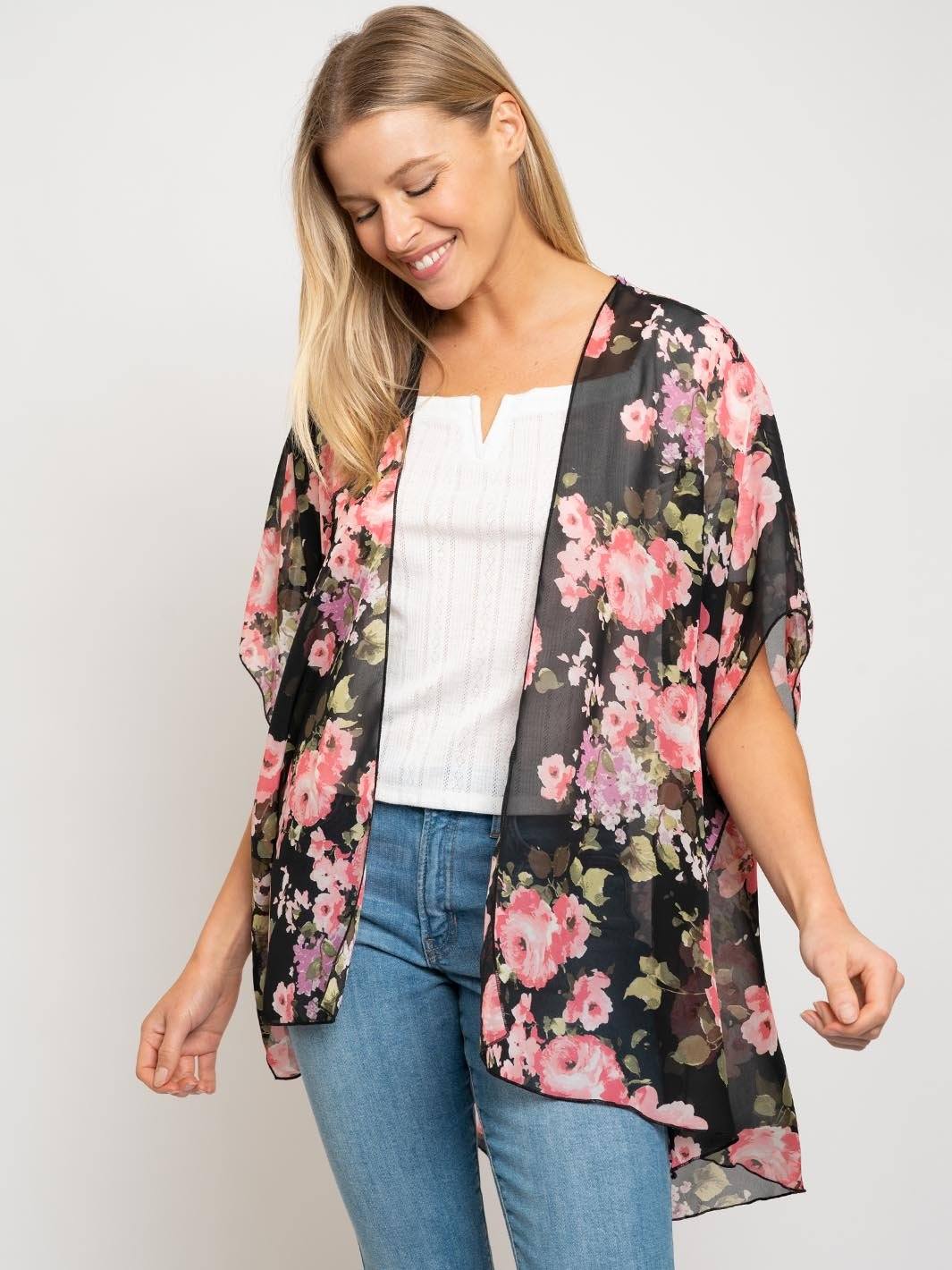 WOMEN'S FLORAL CARDIGAN